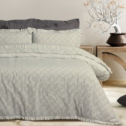Σεντόνια King Σετ Daily 3180 Beige-Black Cotton Das Home (260x280) 4Τεμ