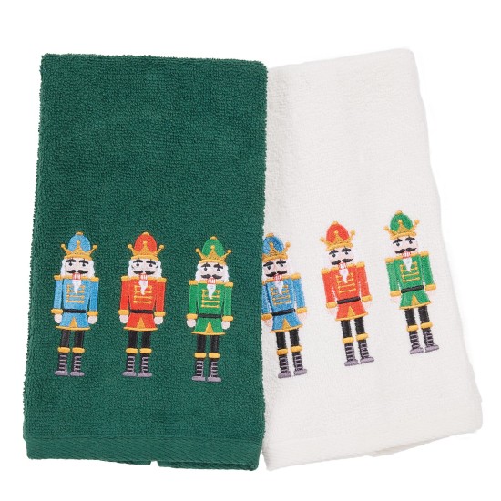 Ποτηρόπανα Χριστουγεννιάτικα Σετ Christmas 0811 Green- White Das Home (30x50) 2Τεμ