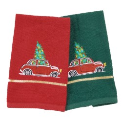 Ποτηρόπανα Χριστουγεννιάτικα Σετ Christmas 0812 Green-Red Das Home (30x50) 2Τεμ Ποτηρόπανα Χριστουγεννιάτικα Σετ Christmas 0812 Green-Red Das Home (30x50) 2Τεμ