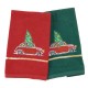 Ποτηρόπανα Χριστουγεννιάτικα Σετ Christmas 0812 Green-Red Das Home (30x50) 2Τεμ