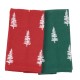 Ποτηρόπανα Χριστουγεννιάτικα Σετ Christmas 0815 Green-Red Das Home (30x50) 2Τεμ