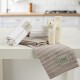 Ποτηρόπανα Σετ Kitchen 0825 Taupe-White Cotton Das Home (30x50) 2Τεμ