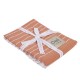 Ποτηρόπανα Σετ Kitchen 0826 Teracotta-White Cotton Das Home (30x50) 2Τεμ