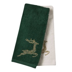 Ποτηρόπανα Σετ Christmas Line Embroidery 0701 Cotton Das Home (40x60) 2Τεμ