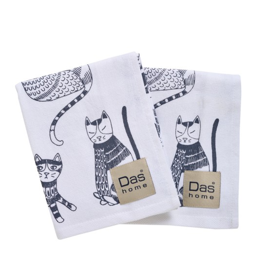 Ποτηρόπανα Σετ Kitchen 0735 Cotton Das Home (40x60) 2Τεμ