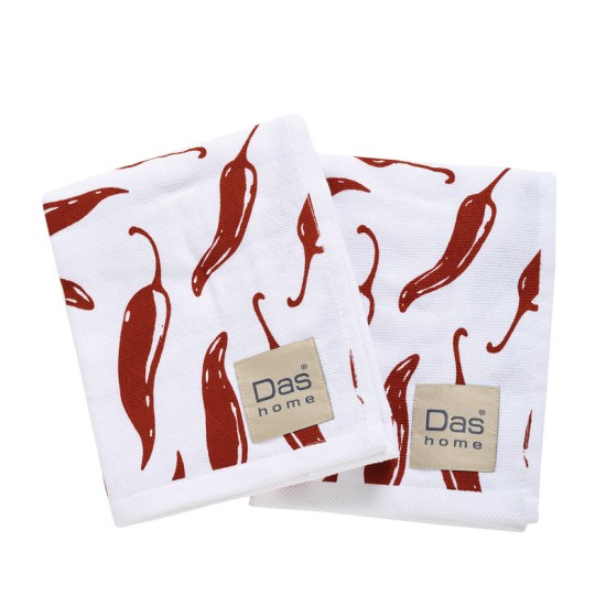 Ποτηρόπανα Σετ Kitchen 0736 Cotton Das Home (40x60) 2Τεμ