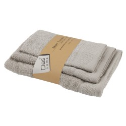 Πετσέτες Σετ Best 0834 Grey Cotton Das Home 3Τεμ