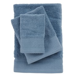 Πετσέτες Σετ Best 0837 Blue Cotton Das Home 3Τεμ