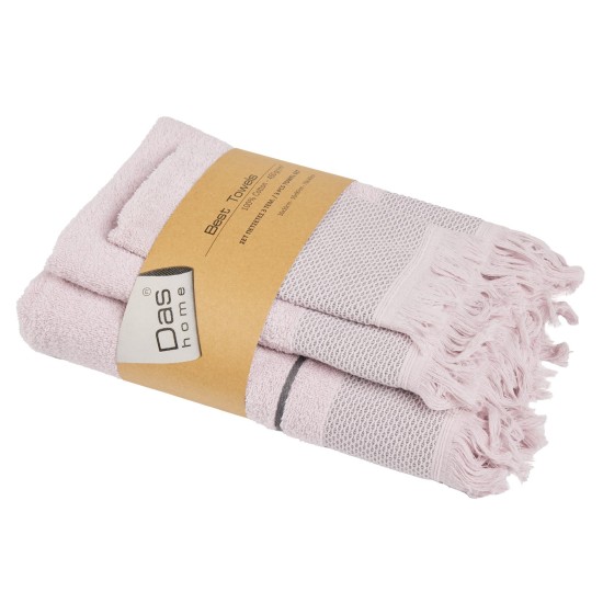 Πετσέτες Σετ Best 0838 Lilac Cotton Das Home 3Τεμ