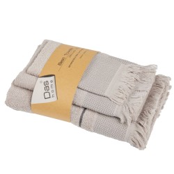 Πετσέτες Σετ Best 0841 Grey Cotton Das Home 3Τεμ