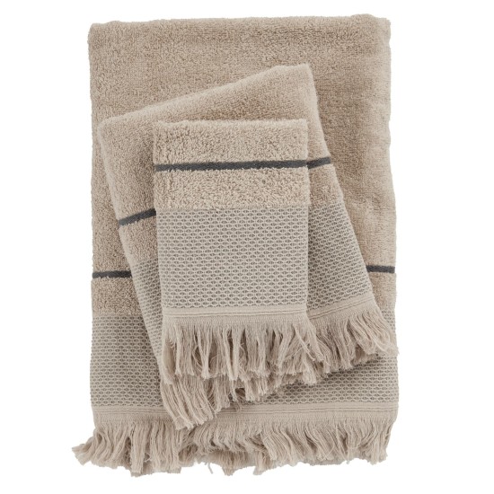 Πετσέτες Σετ Best 0842 Taupe Cotton Das Home 3Τεμ