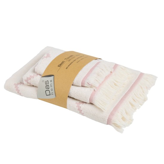 Πετσέτες Σετ Best 871 Cotton Das Home 3Τεμ
