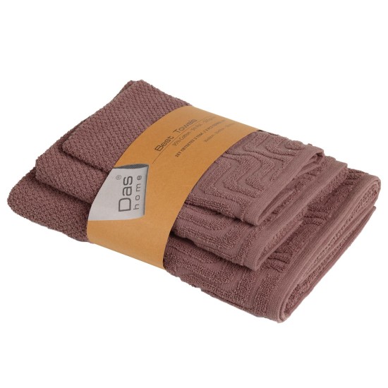 Πετσέτες Σετ Best 879 Cotton Das Home 3Τεμ