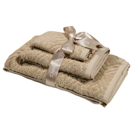 Πετσέτες Σετ Best Line Jacquard 0662 Cotton Das Home 3Τεμ