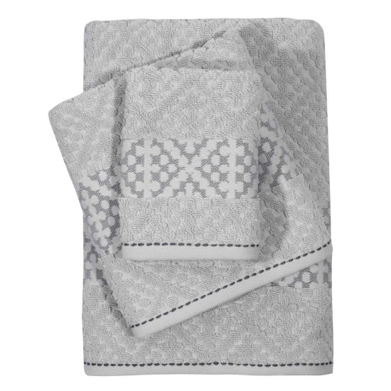 Πετσέτες Σετ Daily Line 0672 Jacquard Cotton Das Home 3Τεμ