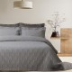 Μαξιλαροθήκες Σετ Happy 0287 Grey Microvelvet Das Home (50x70+8) 2Τεμ