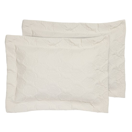 Μαξιλαροθήκες Σετ Happy 0288 White Microvelvet Das Home (50x70+8) 2Τεμ