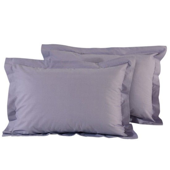 Μαξιλαροθήκες Σετ Best Line Colours 1009 Lilac Cotton Das Home (50x70+5) 2Τεμ