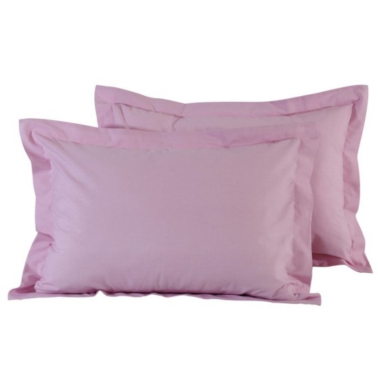 Μαξιλαροθήκες Σετ Best Line Colours 1012 Pink Cotton Das Home (50x70+5) 2Τεμ