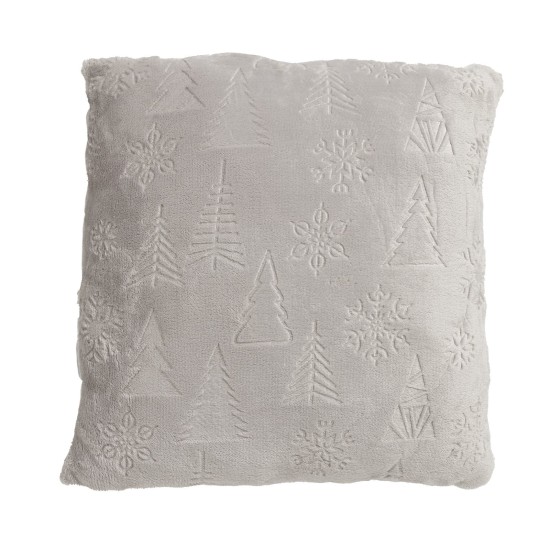 Μαξιλάρι Διακοσμητικό Χριστουγεννιάτικο Christmas 1373 Grey Fleece Das Home (40x40) 1Τεμ