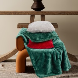 Μαξιλάρι Διακοσμητικό Χριστουγεννιάτικο Christmas 1375 Red Fleece Das Home (40x40) 1Τεμ