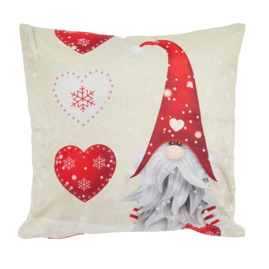 Μαξιλάρι Διακοσμητικό Χριστουγεννιάτικο Christmas 0855 Ivory-Red Das Home (45x45) 1Τεμ