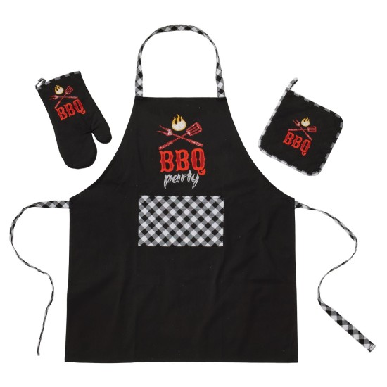 Σετ Κουζίνας Kitchen 0862 Black Cotton Das Home 3Τεμ