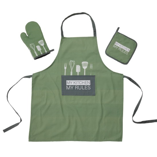 Σετ Κουζίνας Kitchen 0863 Dark Mint Cotton Das Home 3Τεμ