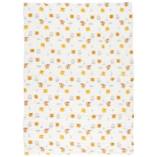 Κουβέρτα Βρεφική Μουσελίνα Αγκαλιάς Baby Blankets Line Muslin 6622 Cotton Das Home (80x105) 1Τεμ