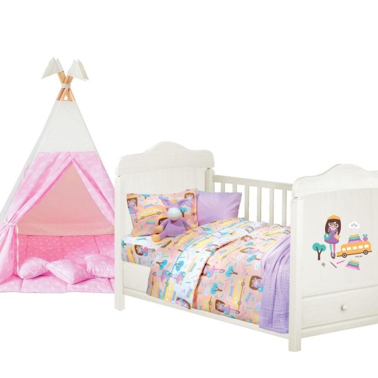 Κουβερλί Βρεφικό Κούνιας Baby Fun 6380 Cotton Das Home (120x160) 1Τεμ