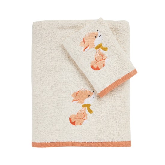 Πετσέτες Βρεφικές Σετ Baby 4978 Ivory-Teracotta Cotton Das Home 2Τεμ