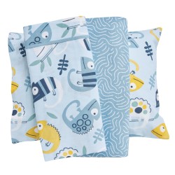 Σεντόνια Βρεφικά Κούνιας Σετ Baby Prints 4935 Cotton Das Home (130x170 ) Με Λάστιχο 3Τεμ