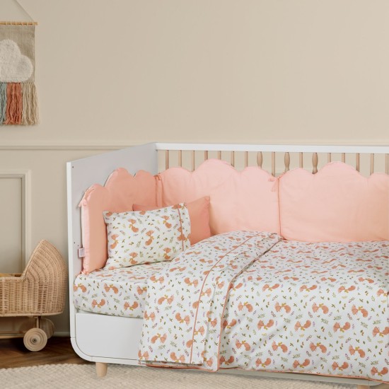 Σεντόνια Βρεφικά Κούνιας Σετ Baby 4978 Beige-Teracotta Cotton Das Home (130x170) 3Τεμ