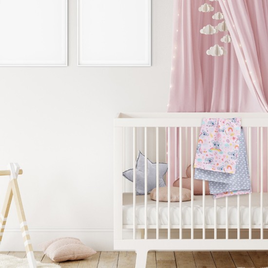 Σεντόνια Λίκνου Σετ Baby Prints 4934 Cotton Das Home (70x120) 2Τεμ