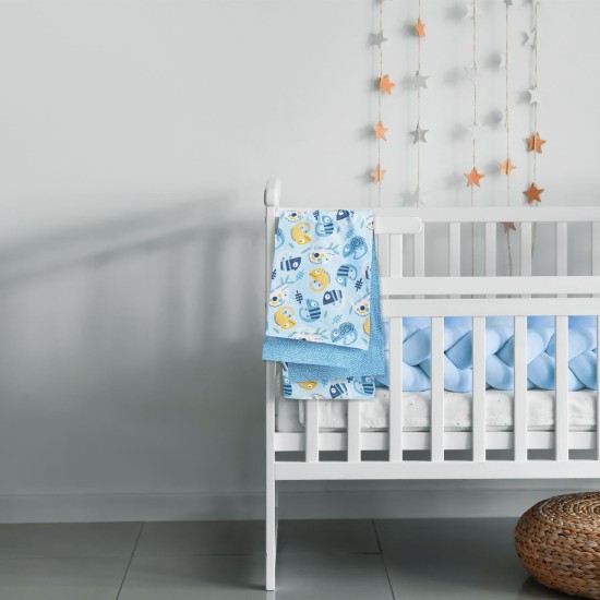 Σεντόνια Λίκνου Σετ Baby Prints 4935 Cotton Das Home (70x120) 2Τεμ