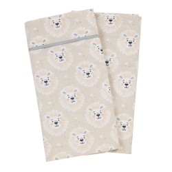 Σεντόνια Βρεφικά Λίκνου Σετ Baby 4979 Taupe Cotton Das Home (70x120) 2Τεμ