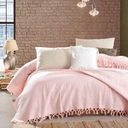 Κουβέρτα Πικέ Υπέρδιπλη Dobby English Rose Cotton Dimcol (220x240) 1Τεμ