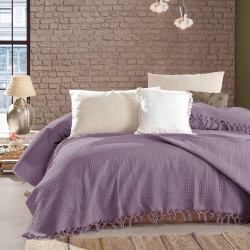 Κουβέρτα Πικέ Υπέρδιπλη Dobby Purple Cotton Dimcol (220x240) 1Τεμ