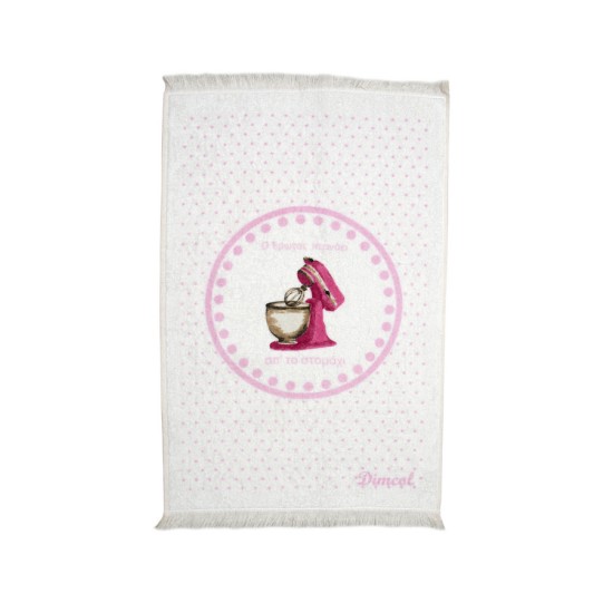 Πετσέτα Κουζίνας Mixer 01 White Cotton Dimcol (40x60) 1Τεμ