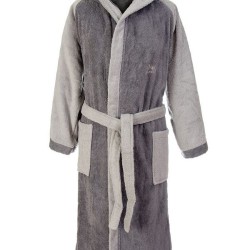 Μπουρνούζι Με Κουκούλα 4020 Grey Raglan Μανίκια Cotton Dimcol 1Τεμ