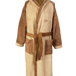 Μπουρνούζι Με Κουκούλα 4020 Beige Raglan Μανίκια Cotton Dimcol 1Τεμ