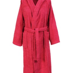 Μπουρνούζι Με Κουκούλα 3010 Red Raglan Μανίκια Cotton Dimcol 1Τεμ