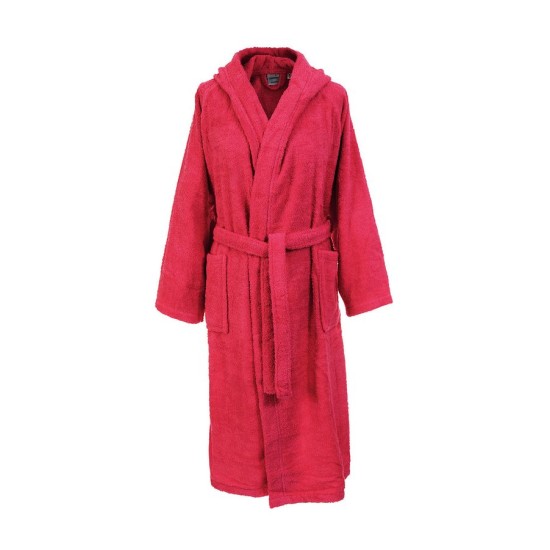 Μπουρνούζι Με Κουκούλα 3010 Red Raglan Μανίκια Cotton Dimcol 1Τεμ