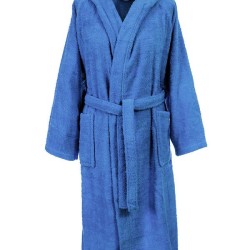 Μπουρνούζι Με Κουκούλα 3010 Blue Raglan Μανίκια Cotton Dimcol 1Τεμ