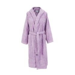 Μπουρνούζι Με Κουκούλα 3010 Mauve Raglan Μανίκια Cotton Dimcol 1Τεμ