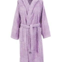 Μπουρνούζι Με Κουκούλα 3010 Mauve Raglan Μανίκια Cotton Dimcol 1Τεμ