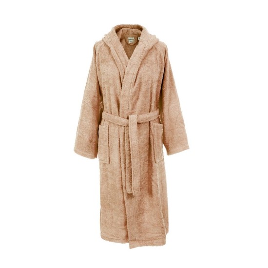 Μπουρνούζι Με Κουκούλα 3010 Beige Raglan Μανίκια Cotton Dimcol 1Τεμ