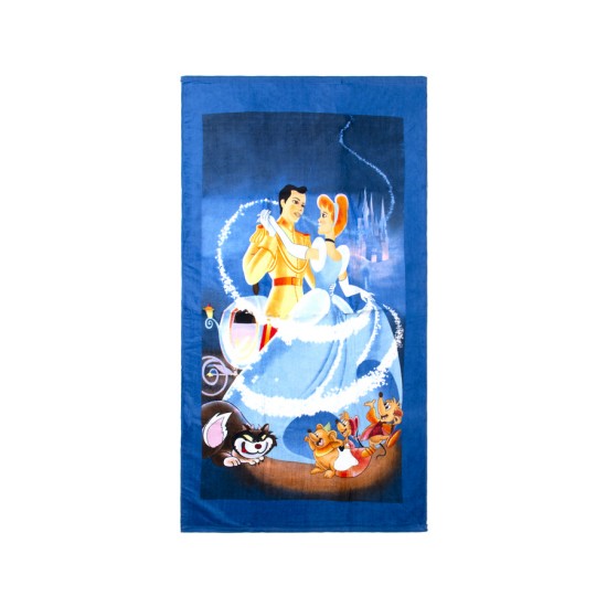 Πετσέτα Θαλάσσης Παιδική Σταχτοπούτα 121 Digital Print Cotton Dimcol (70x140) 1Τεμ