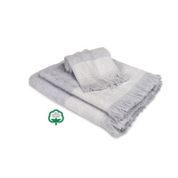 Πετσέτες Σετ Bath Towels Νέμεσις 14 Grey Jacquard Cotton Dimcol 3Τεμ