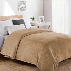 Κουβέρτα Coral Fleece Μονή Μονόχρωμη 02 Beige Dimcol (160x220) 1Τεμ